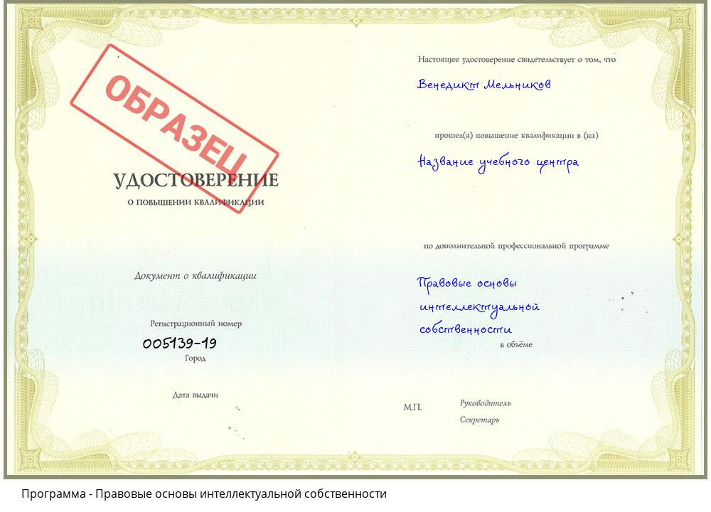 Правовые основы интеллектуальной собственности Иркутск